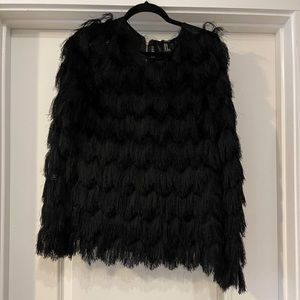 Black fringe sweater!